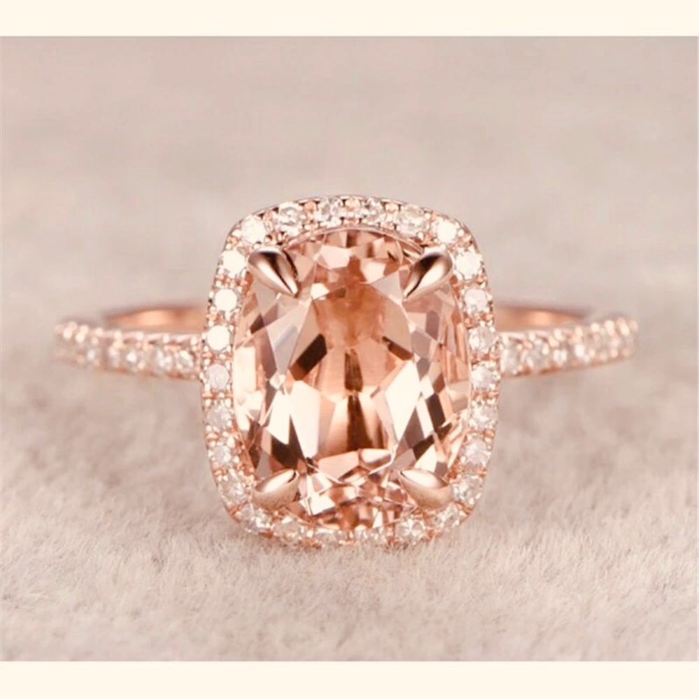 ✨Park Avenue Princess Morganite Rose Gold Ring✨